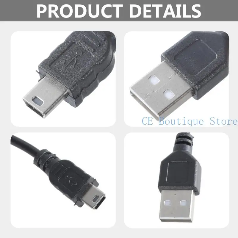652F USB 2.0 Pria A ke Kabel 5-pin Mini B untuk laptop Komputer Pribadi Transfer Data Berkecepatan Tinggi Gambar Tahan Lama