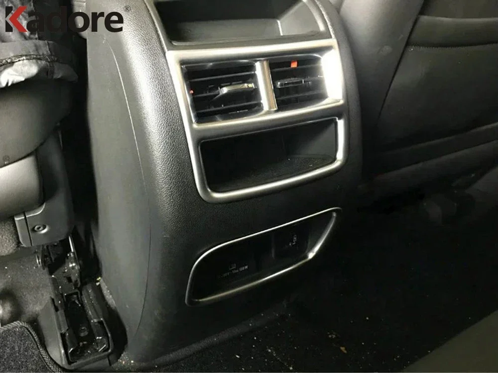 Car Interior Styling Accessories Rear Air Conditonnal Vent Cover Trim AC Outlet Panel For Cadillac XT5 2016 2017 2018