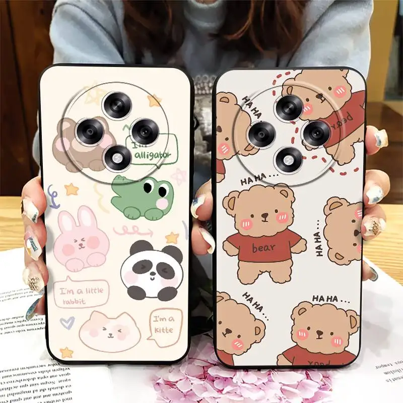 Cartoon TPU Phone Case For OPPO A3 5G 2024 Dirt-resistant Full wrap Durable Anti-knock Silicone Cover Waterproof Cute