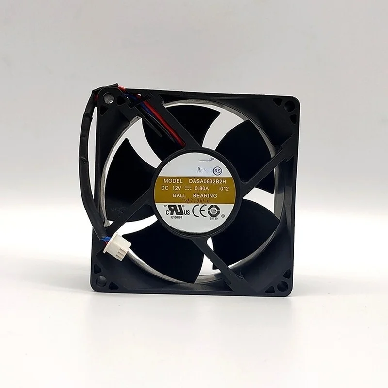 A+for  New DASA0832B2H DC 12V 0.80A 8032 8cm 3-Pin Double   Cooling Fan #pb