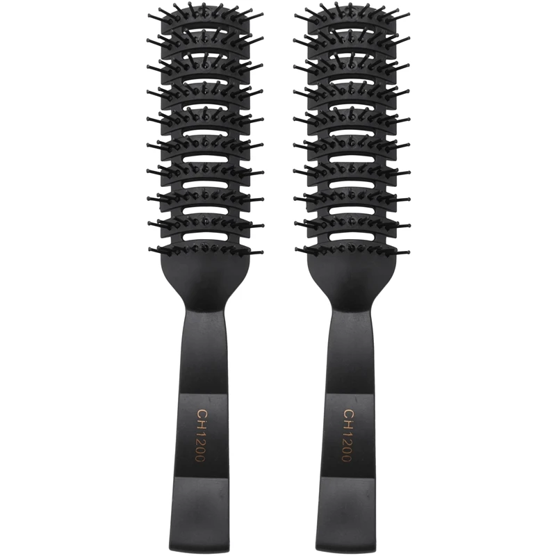 

2Pc Professional Salon Comb Curl Hair Brush Pp Plastic Massage Comb Anti-Static Hair Styling Comb