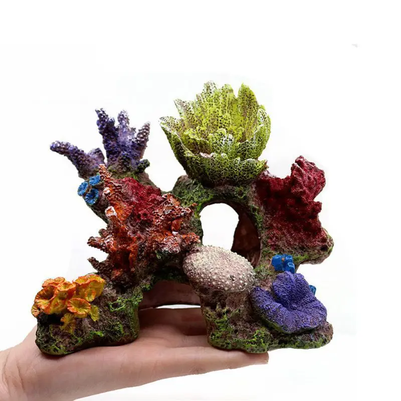 

Fish for Tank Coral Decorations Artificial Resin Coral Cave House Betta Drop shipping