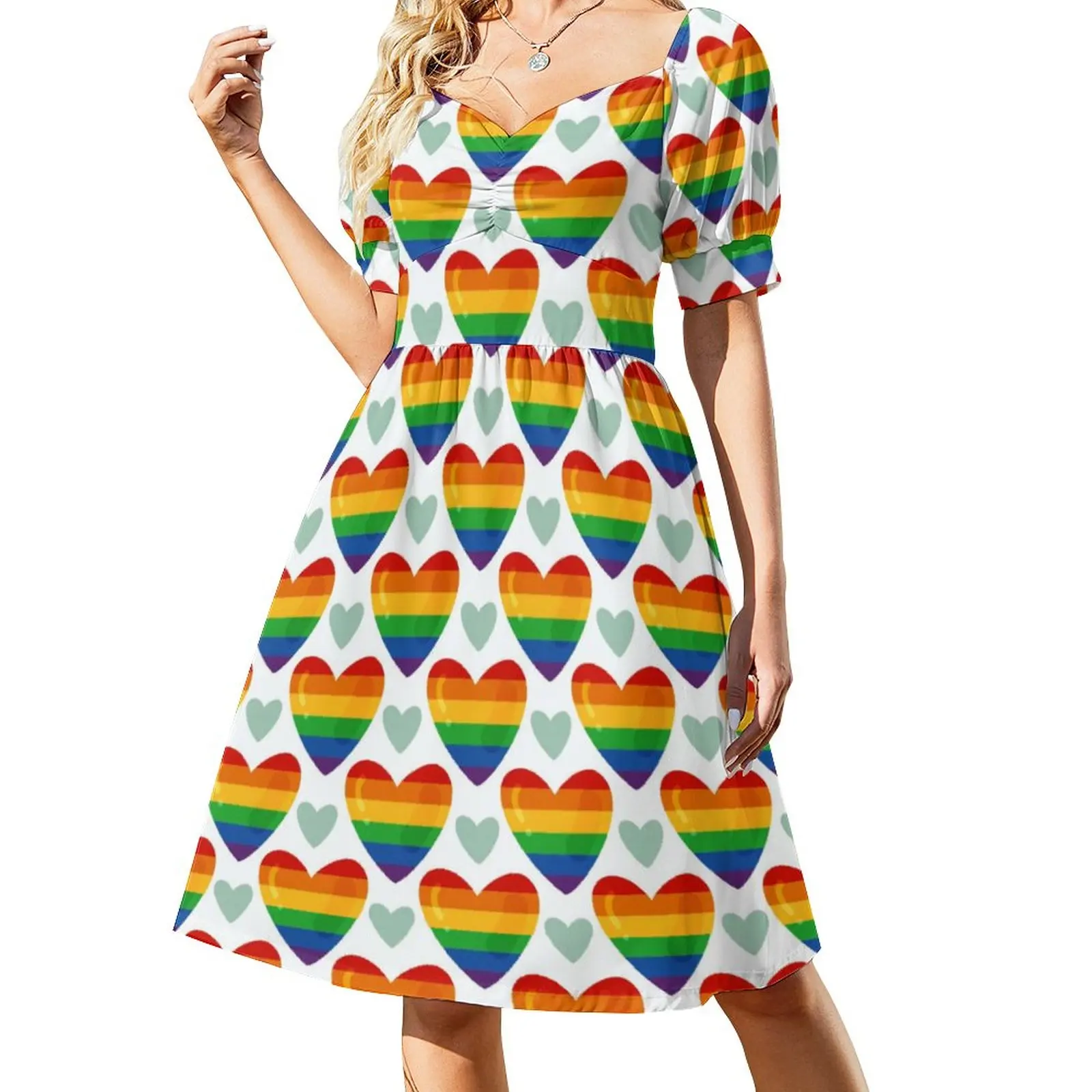 

Pride Month LGBTQ Gay Pride Ally Casual Dress Stylish Dresses Elegant Dress Female V Neck Oversize Clothes