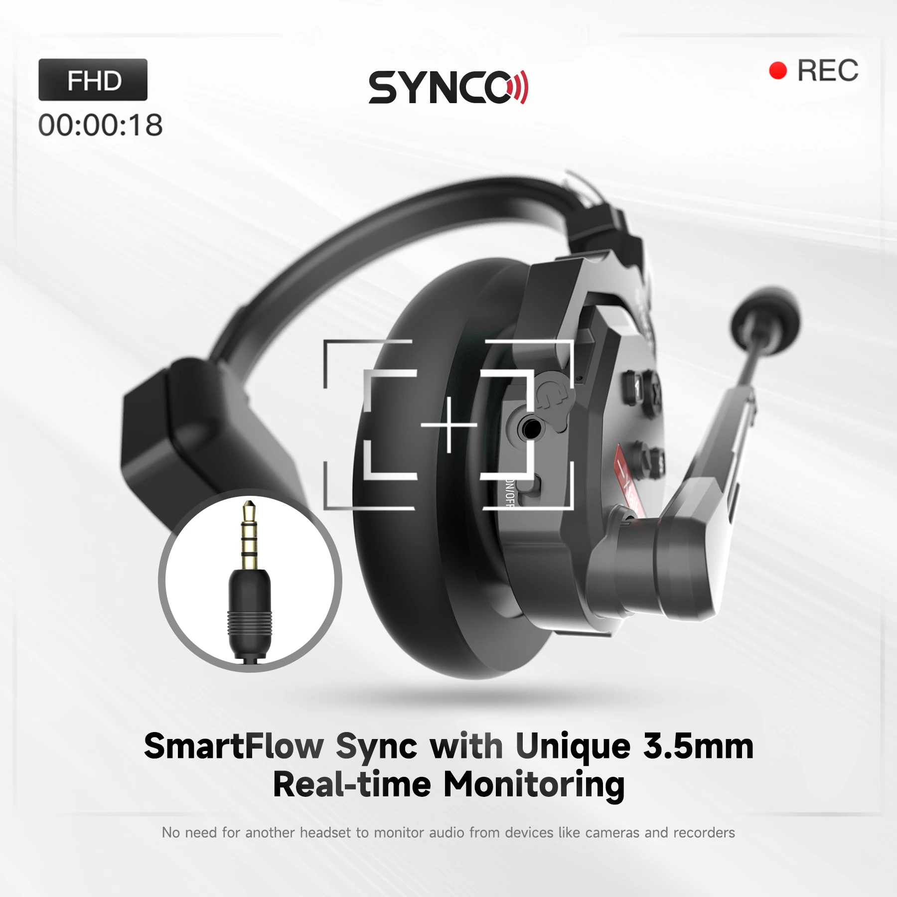 Imagem -02 - Synco Xtalk-headconjunto Remoto sem Fio Sistema de Intercom 2.4g Full-duplex Single-ear Filmagem para Cinema e Televisão Team Studio