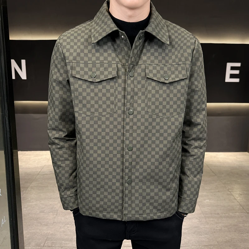 

Men's Outerwear Warm Fashionable Casual Cotton-padded Jacket New Winter Down Jacket Loose Jacket Mature Style Men's Jacket Coats