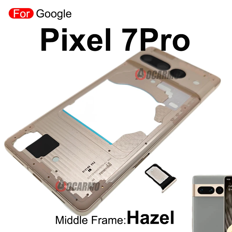 For Google Pixel 7 7Pro Middle Frame Cover With Side keys Buttons Replacement Repair Parts