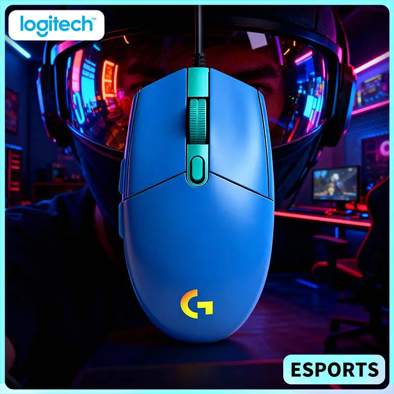 

Logitech G102 Gaming Mouse, HERO Sensor Technology, 8x Faster Response, RGB Backlit, 6 Programmable Keys, Ideal for MOBA Games