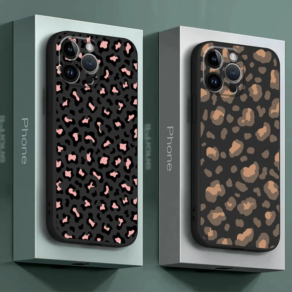 Silicone Phone Case for Google Pixel 7 Pro 7a 8 Pro 6 Pro 6a Cover Leopard Print Bag