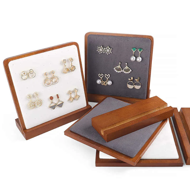 Detachable L Shaped Vertical Earring Display Stand Solid  Stud Earring Board Jewelry Organizer Holder for Home Shop Props