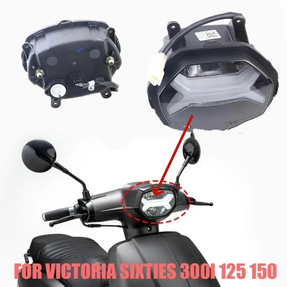 Lampu depan LED penerangan lampu depan lampu depan LED untuk VICTORIA Sixties 300i 125 150