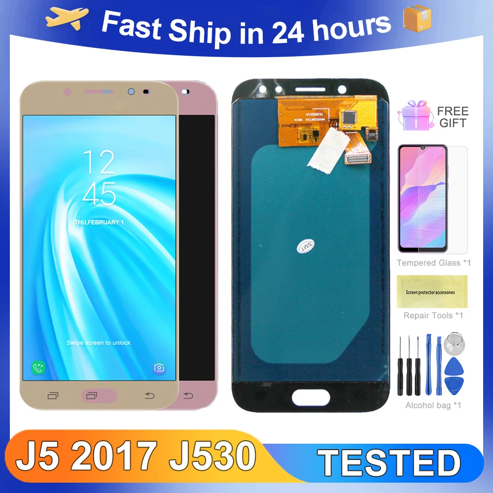 J5 2017 5.2''Tested For Samsung For J5 Pro J530 J530F J530G J530S LCD Display Touch Screen Digitizer Assembly Replacementnt