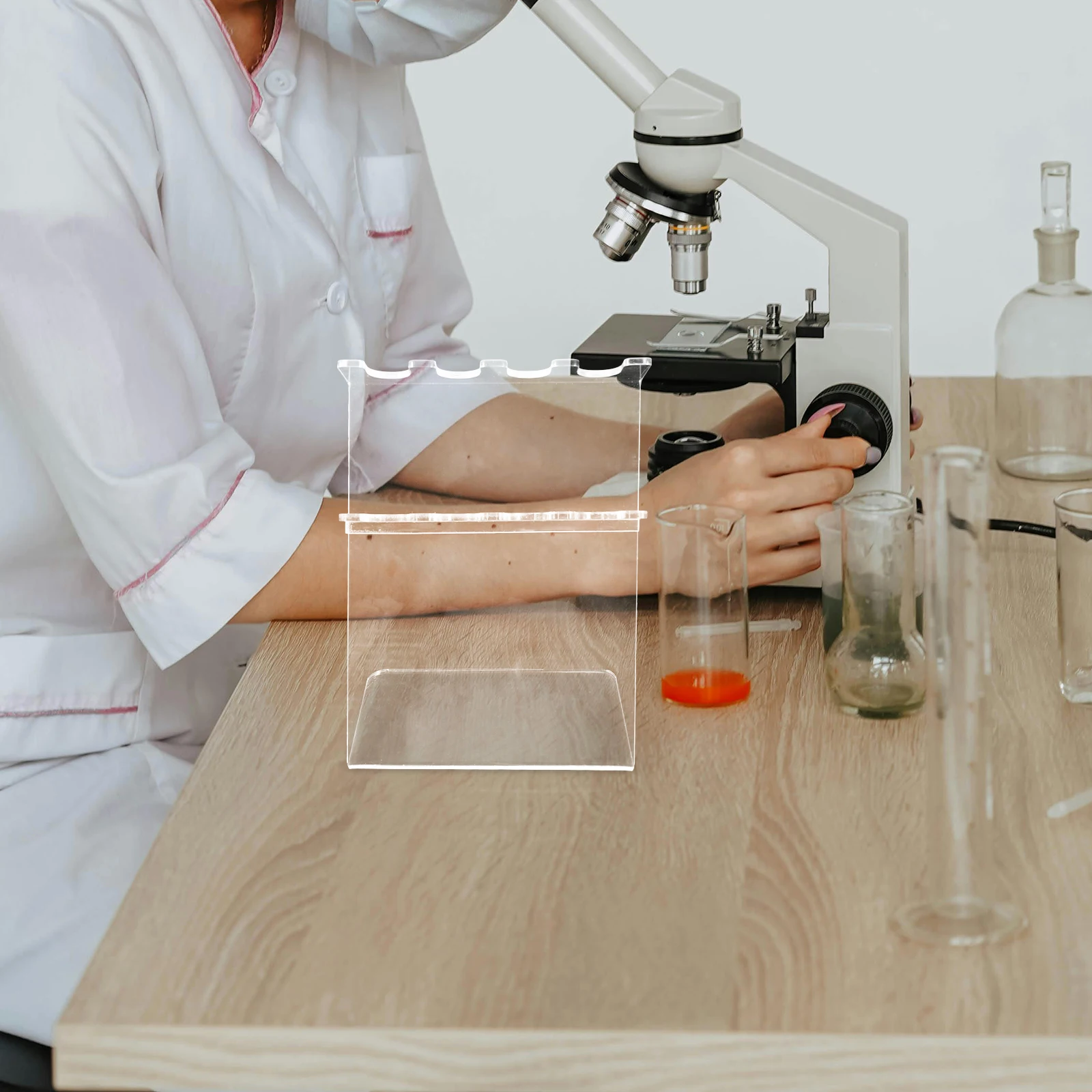 

4 Slots Professional Multi-Slot Test Tube Laboratory Pipette Storage Rack Sampling Pipette Holder Space-Saving