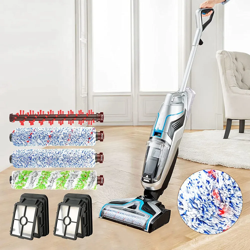 Kit de acessórios para bissell crosswave 3 em 1, escova principal multiuso, escova de carpete, escova de rolamento para animais de estimação, filtros de escova de chão