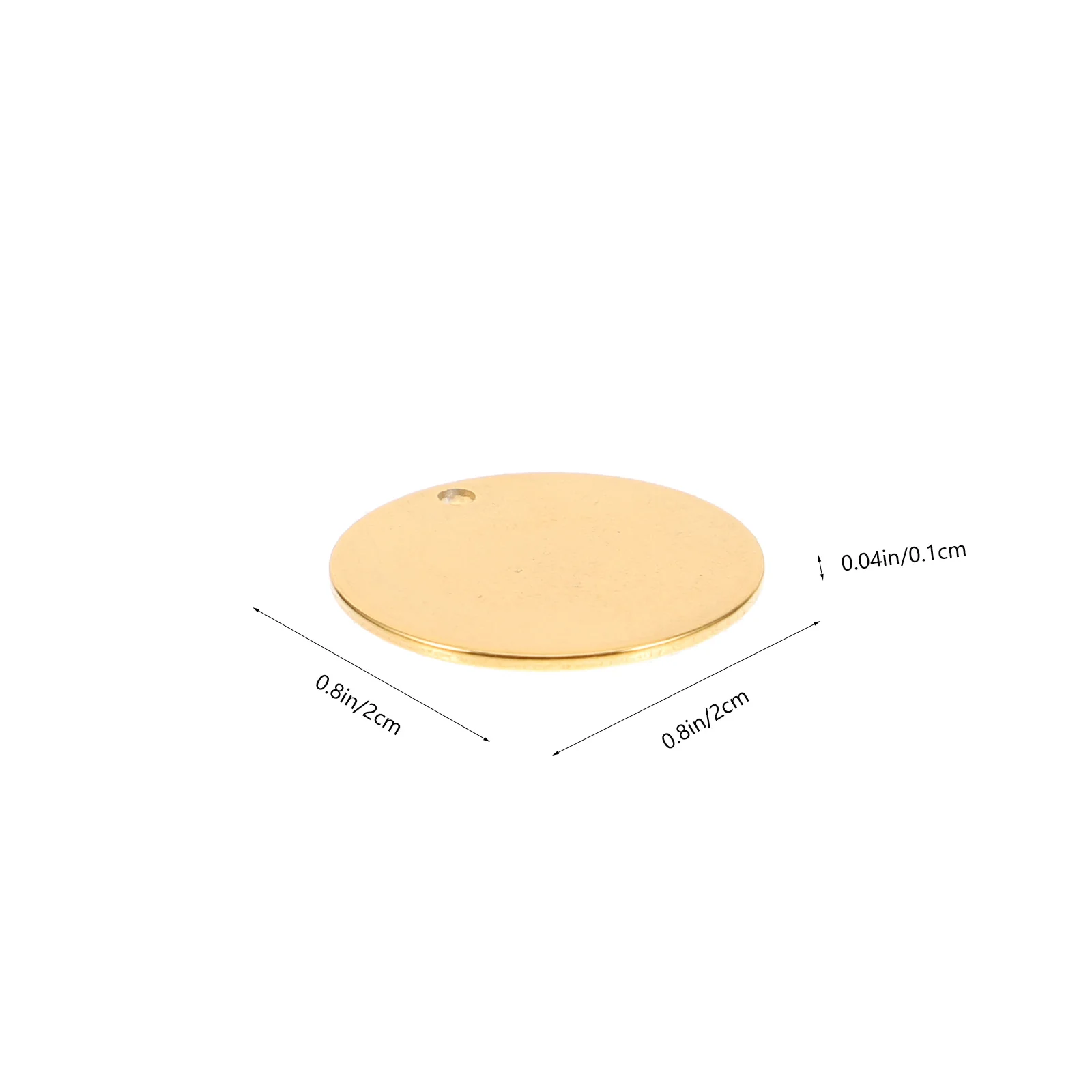 10개 스테인리스 스틸 원형 블랭크 태그 금속 각인 블랭크 DIY 쥬얼리 펜던트 키체인용
