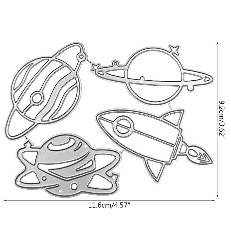 F92B Planet Rocket Metal Cutting Dies Plantilla álbum recortes Tarjeta papel estampilla álbum bricolaje