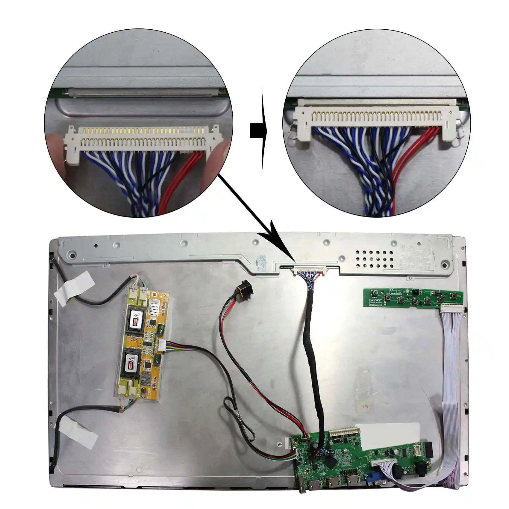 Vsdisplay 3H-D Usb Vga Audio Lcd Controller Board Kits تعمل لشاشة Lcd #4
