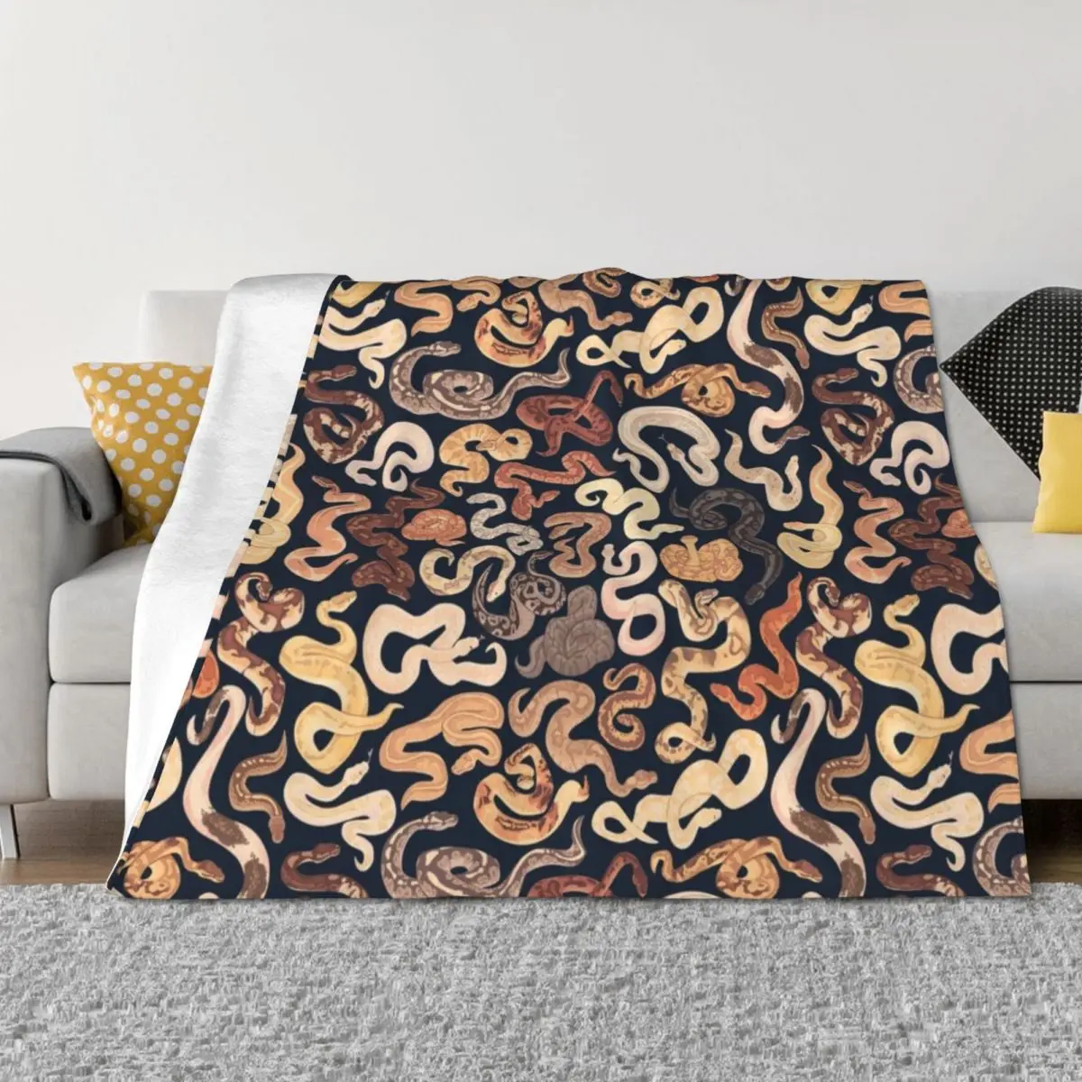 

Morph flavored noodles in dark blue Throw Blanket Flannels Soft Big Decoratives Sleeping Bag Blankets