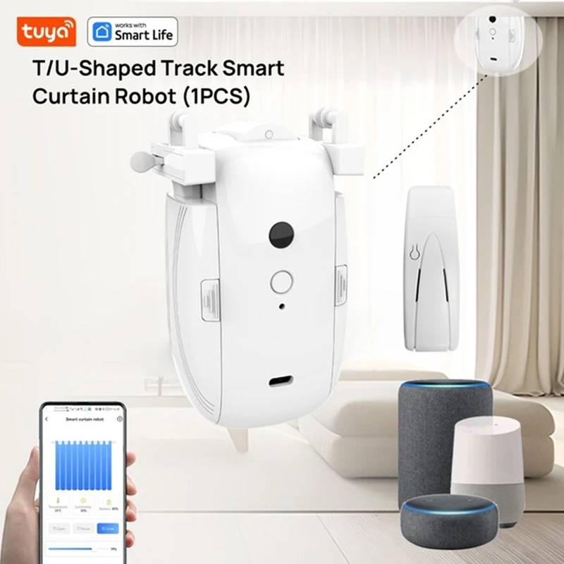 Tuya Vorhang Motor Für T U Track WIFI Tuya Automatische Öffnen Smart Elektrische Vorhang Roboter APP Voice Control Alexa-A22K