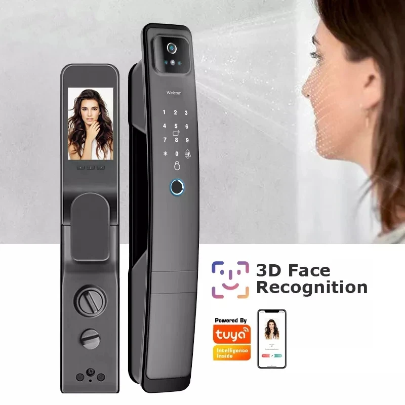 BBDHOME Smart Door Lock WiFi Tuya APP 3D Face Recognition Fingerprint With Camera English/Russian/Spanish/Portuguese Voice