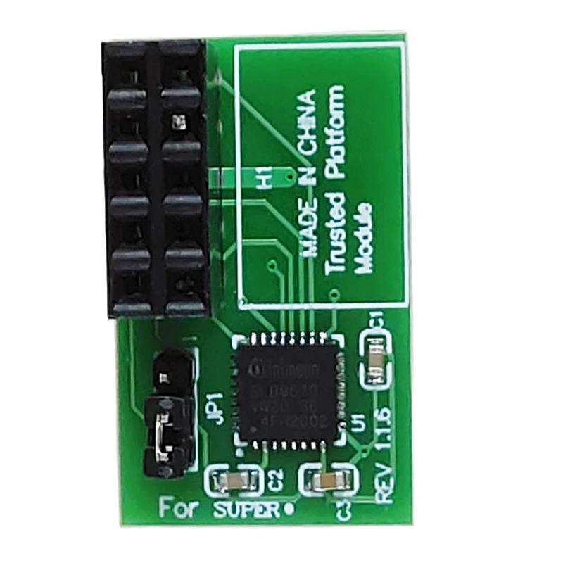 Imagem -02 - Módulo Verde Plataforma Confiável para Supermicro 10 Pin Spi Tpm 2.0 Aom-tpm-9670h pc