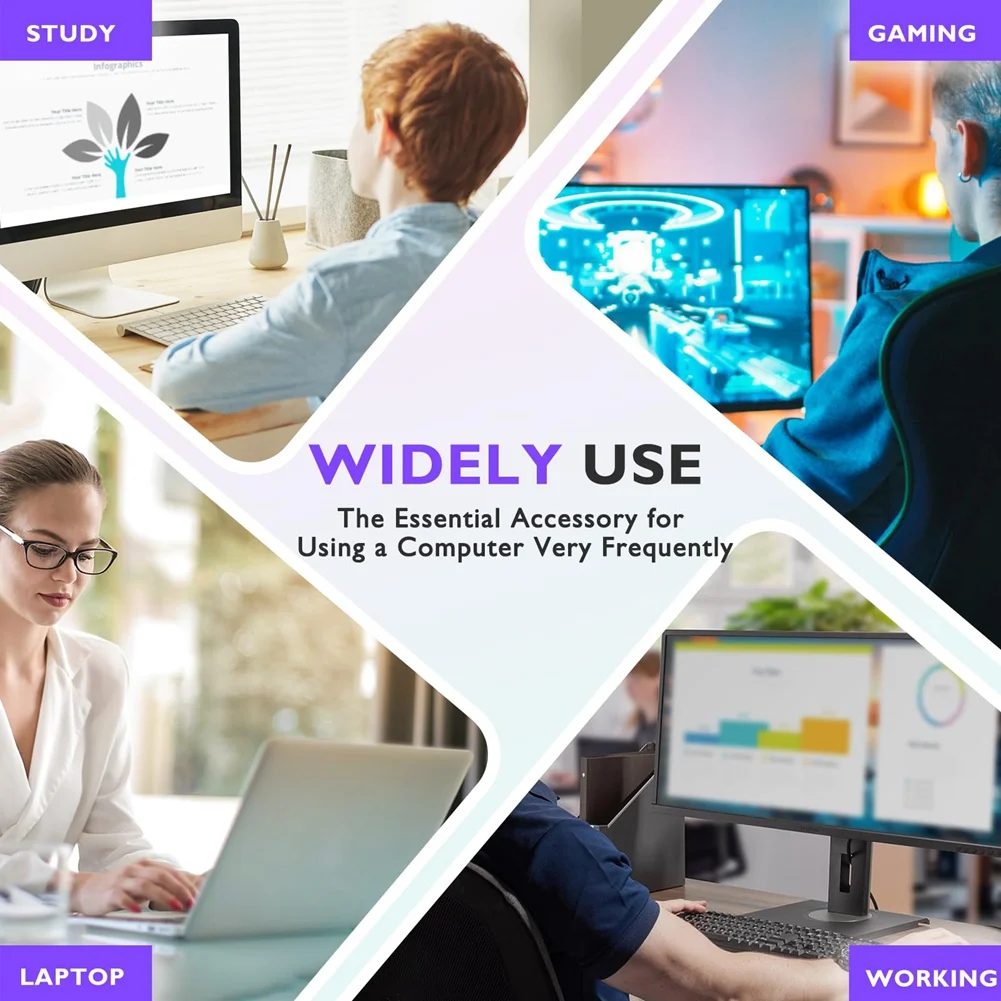 Nuvem kit de descanso de pulso teclado ergonômico descanso de pulso mouse descanso de pulso computador jogos descanso de pulso base antiderrapante fácil de usar roxo