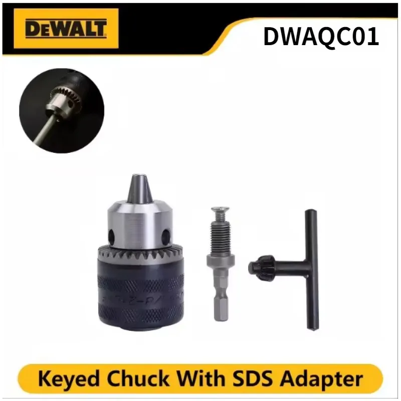 

DEWALT DWAQC01 Drill Chucks Keyed Chuck with SDS Adapter Driver Replacement Electric Tool Accessory Drive Bit
