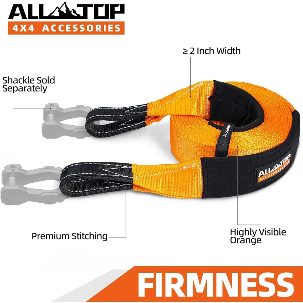 حزام سحب من النايلون بنسبة 100% عالي التحمل، 3 بوصات في 30 قدمًا، سعة 35,000 رطل مع طول 22% لعمليات الاسترداد #3