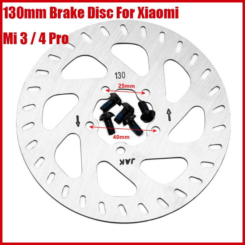 

130mm Brake Disc For Xiaomi Mi 3 / 4 Pro Electric Scooter Accessory Stainless Steel Rotor Pad Contains 5 ScrewsReplacement Part