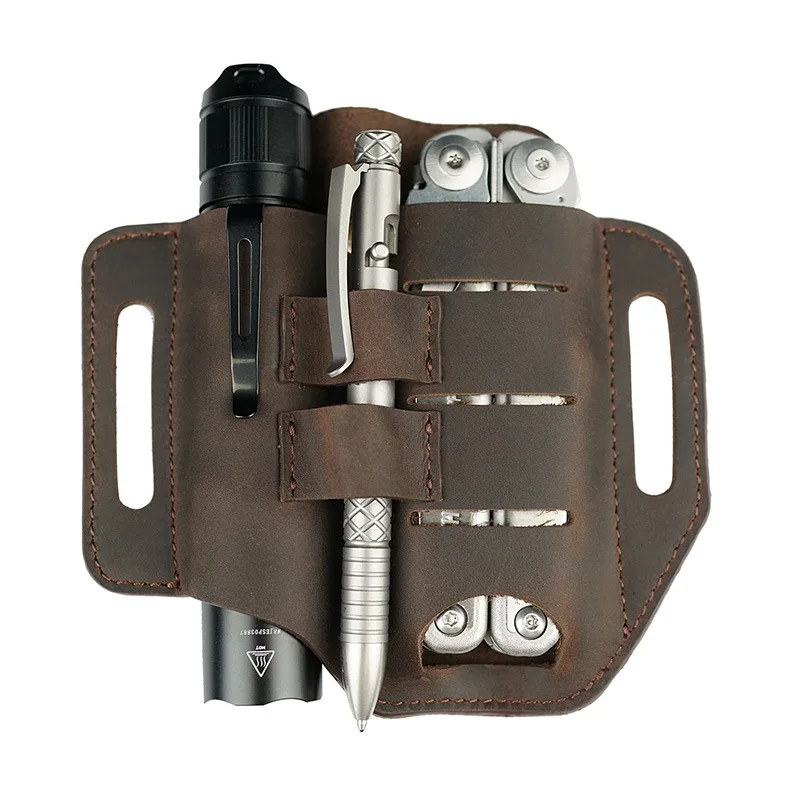 

PJ13 Crazy Horse Leather Belt Tool Cover, Flashlight Holster, Carry-on Equipment