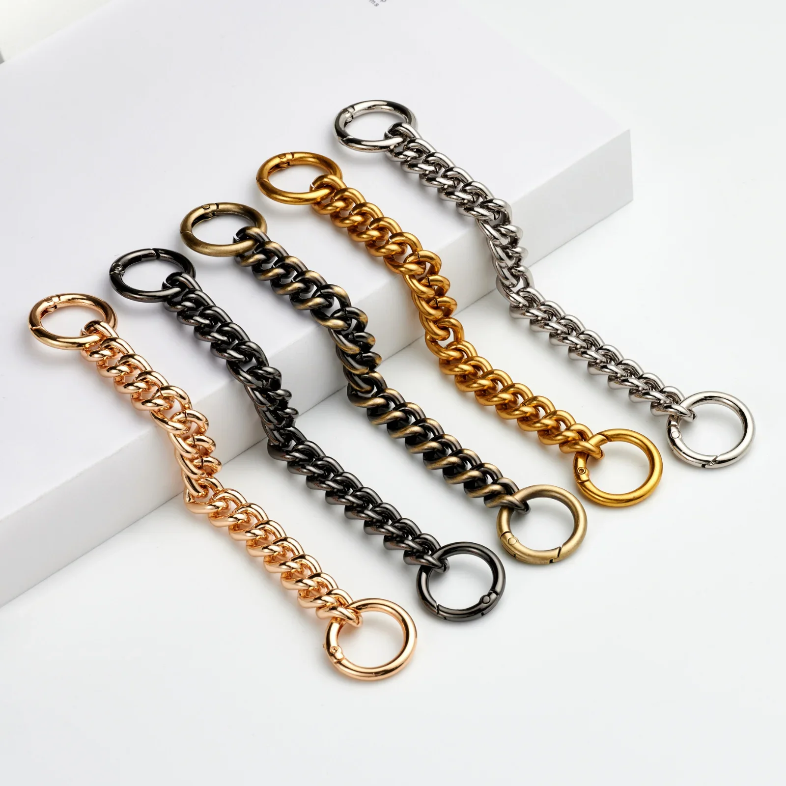 Bag Strap Extender DIY Handbag Purse Chain with Metal Buckles for Purses Handbags Wallet Clutch Shoulder Crossbody Bags