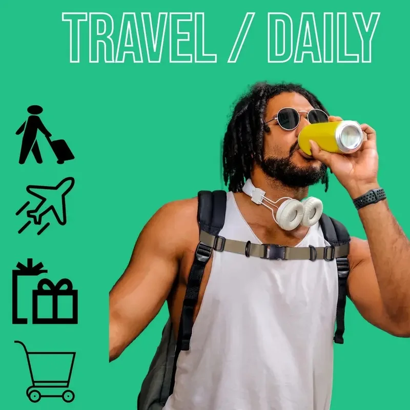 حزام حزام صدر قابل للتعديل غير قابل للانزلاق - مثبت حقيبة عالمي مضاد للانزلاق للمشي لمسافات طويلة وركوب الدراجات والجري والرياضات الخارجية. #2