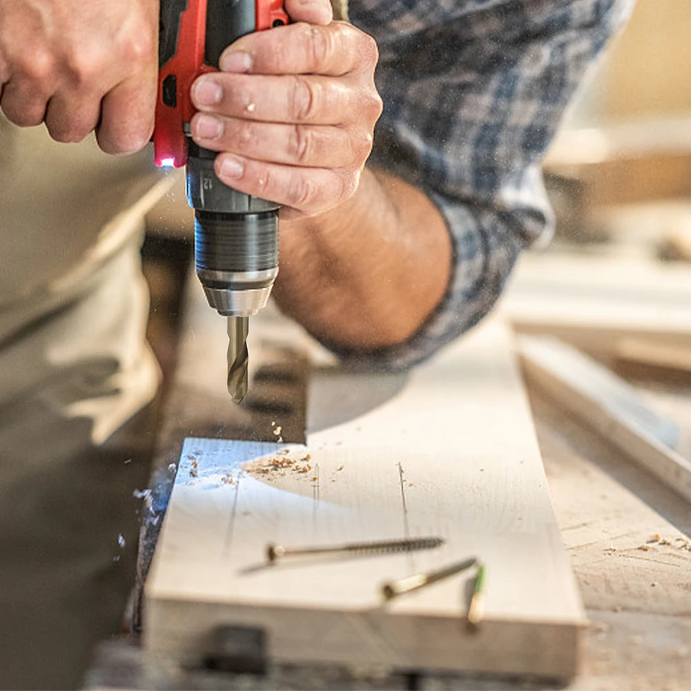 Versatilità dell'applicazione Trapano con gambo da 10 mm Miglioramento della casa Compatibilità in acciaio calibro 45 Rimozione rapida dei trucioli per la lavorazione dei metalli