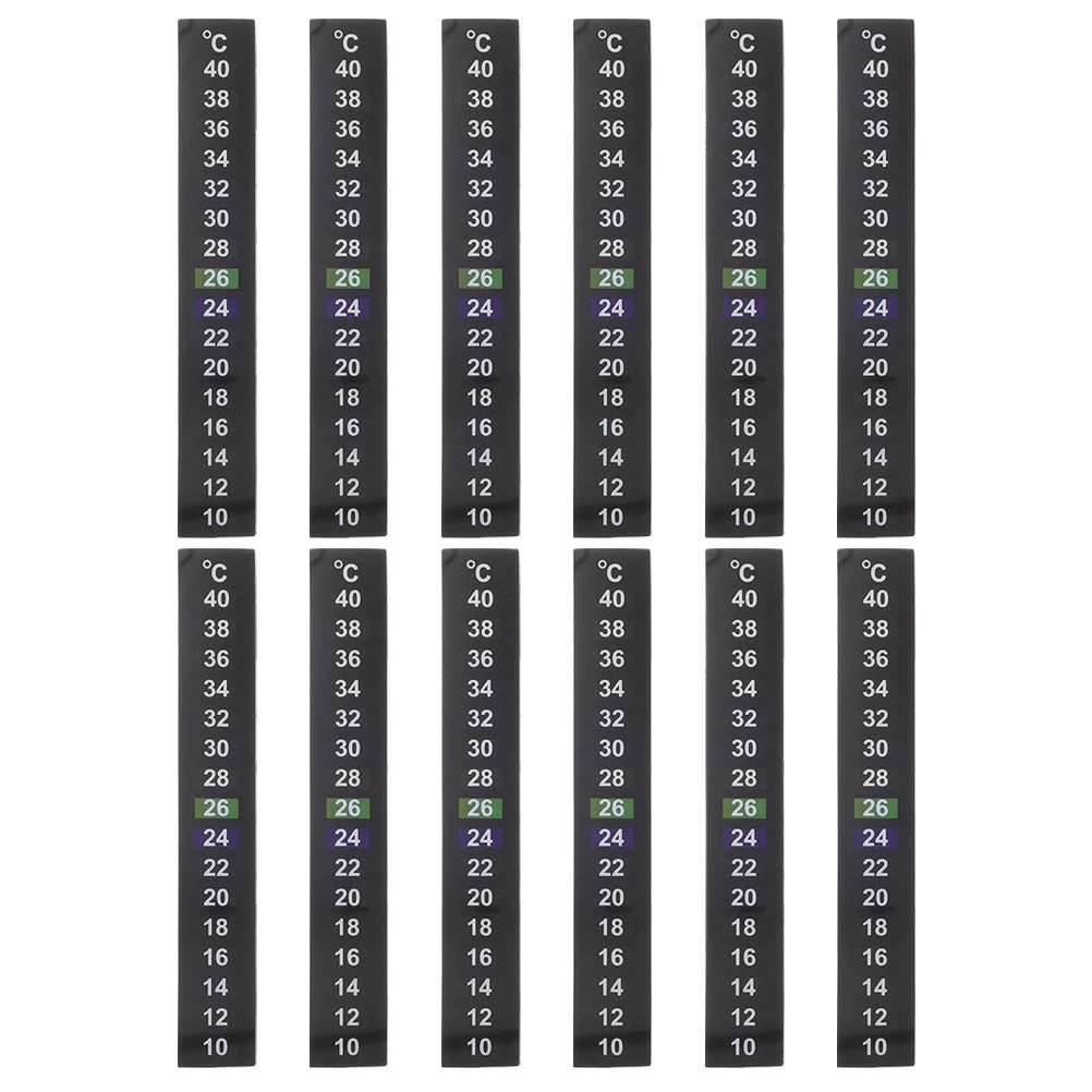 

12 Pcs Freezer Fish Tank Temperature Sticker Nail Stickers Digital Thermometer Water Gauge