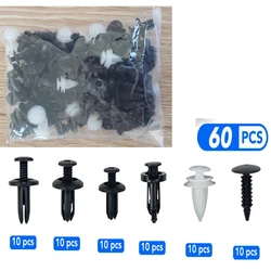 6 Size 60pcs Auto Fastener Clip Mixed for Peugeot 206 308 407 207 3008/2017 2008 208 508 301 306 408 106 107 607 405
