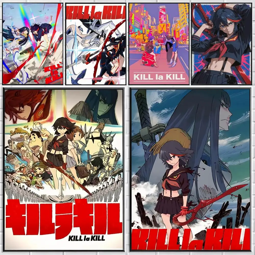 Anime K-Kill La K-Kill Ryuko Matoi Poster Stylish Wall Art for Bedroom Living Room Bar Café Home Decor Gift