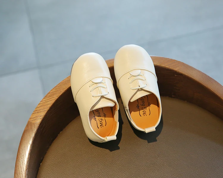 Children Casual Shoe White Dress Shoes Girls Boys Soft Bottom Black Brown Kids Leather Shoe Kid Slip on Leather Shoes