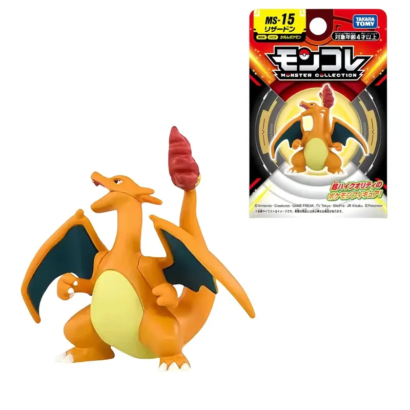 Original TOMY Pokemon Anime Figures Pikachu Eevee Charizard Blastoise Venusaur Gengar Lucario Mew Genuine Collection Toy Gift