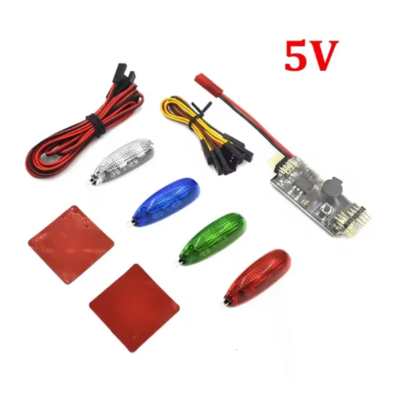 RC Led Light 5V 12V Intelligent LED Night Flight Navigation Searching Light Red Green Blue White for Fixed Wing Quadcopter Lamps