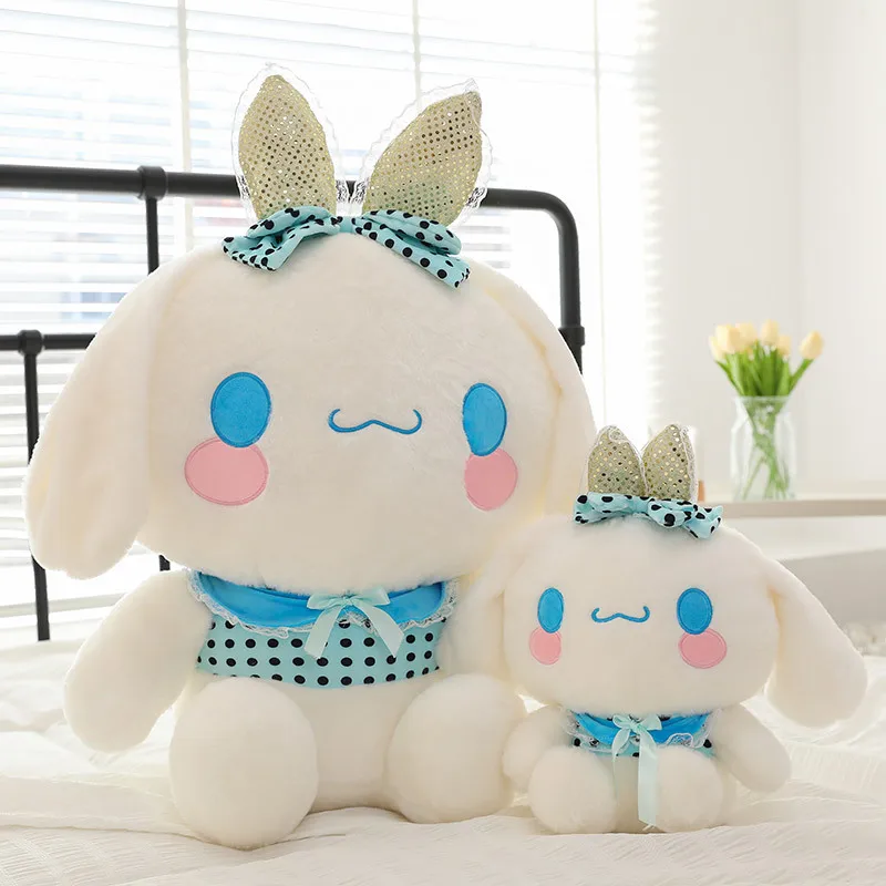 75CM tamaño grande Sanrio corona de flores Cinnamoroll muñeco de peluche Plushies Kawaii decoración de la habitación juguetes niños regalo de Navidad