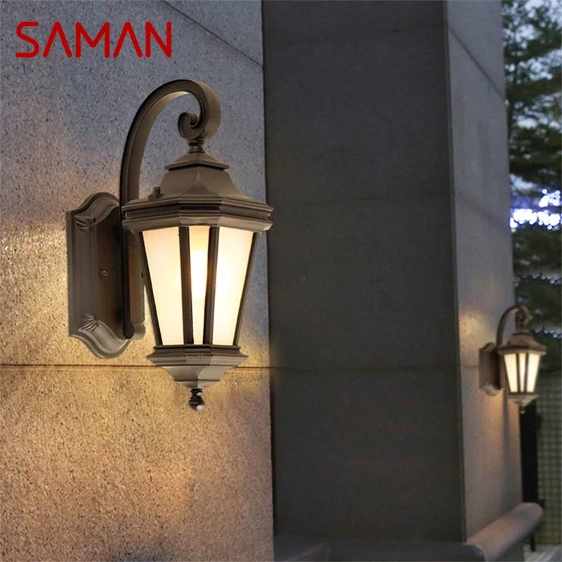 

SAMAN Contemporary LED Outdoor Wall Lamps Electric Simplicity Waterproof Balcony Hallway Courtyard Villa Gate Hotel