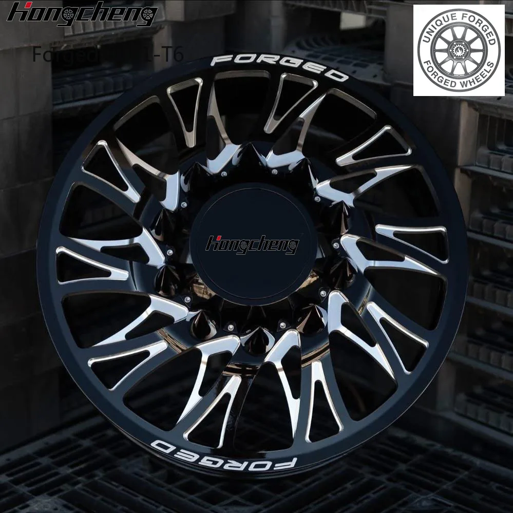 

Новые кованые колеса для грузовиков 2026 года, черные, с фрезеровкой, 22, 24, 26, 28 дюймов, 6x5.5, 8x6.5, 6x139.7, 8x165.1, двойные диски