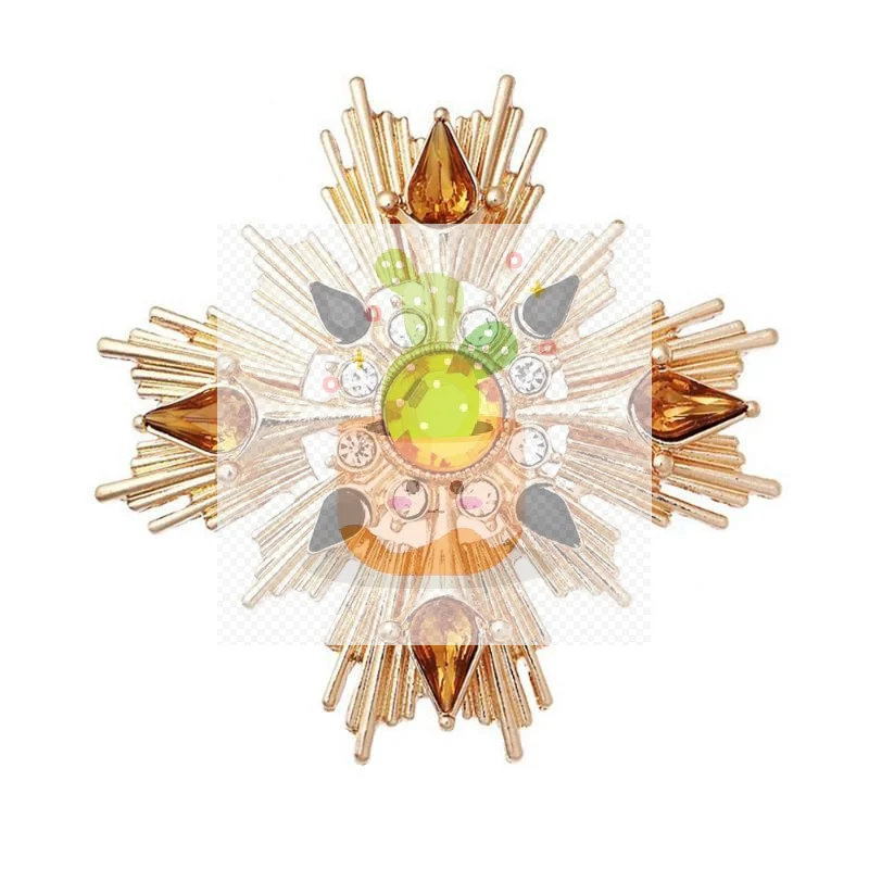 القرون الوسطى خمر الغربية العتيقة بروش الصليب خمر ضوء النجوم كريستال دبوس المرأة معطف الملابس والمجوهرات والاكسسوارات الهدايا