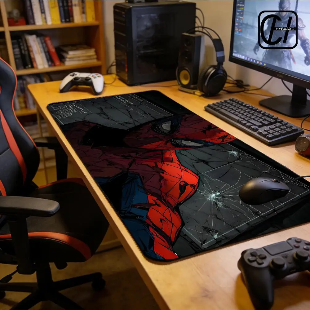 Hero Cool S-Spider-Mans Mouse Pad XXL Mouse Pad Large Non-Slip Lock Edge Keyboard Pad Anti-Slip Gaming Desk Mat Office Pad