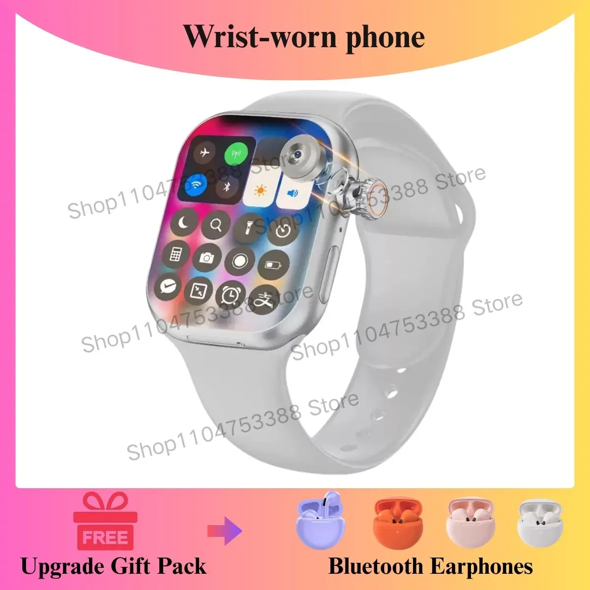 

CD20 smartwatch global version supports SIM card WiFi GPS video call 2.29-inch AMOLED screen 490x580 with 180 ° rotating camera