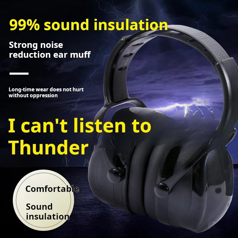 Labor protection, soundproof earmuffs, noise protection, earmuffs learning, silent industrial grade noise cancelling headphones