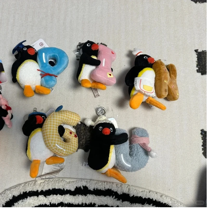 

New Original Pingu Plush Pendant Series Penguin Doll Complete Set Of Letter Pendant Dolls Cute Small Plush Toys Keychain Pendant