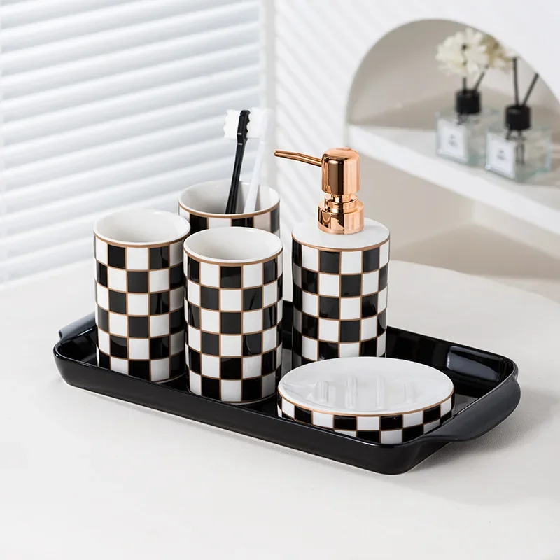juego-de-lavabo-de-ceramica-con-diseno-de-cuadricula-en-blanco-y-negro-taza-para-enjuague-bucal-taza-para-cepillos-de-dientes-de-lujo-para-hotel-dispensador-de-jabon-para-bano