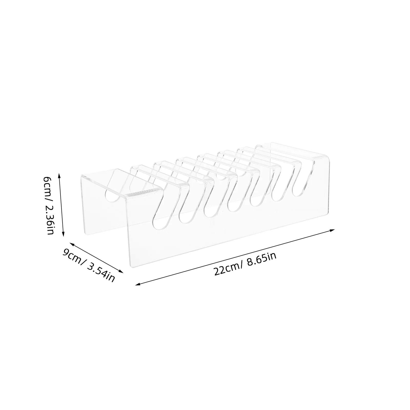 7 Slots Phone Storage Box Transparent Acrylic Desktop Organizer For Cell Phones Tablets Classroom Office Desk Display Stand