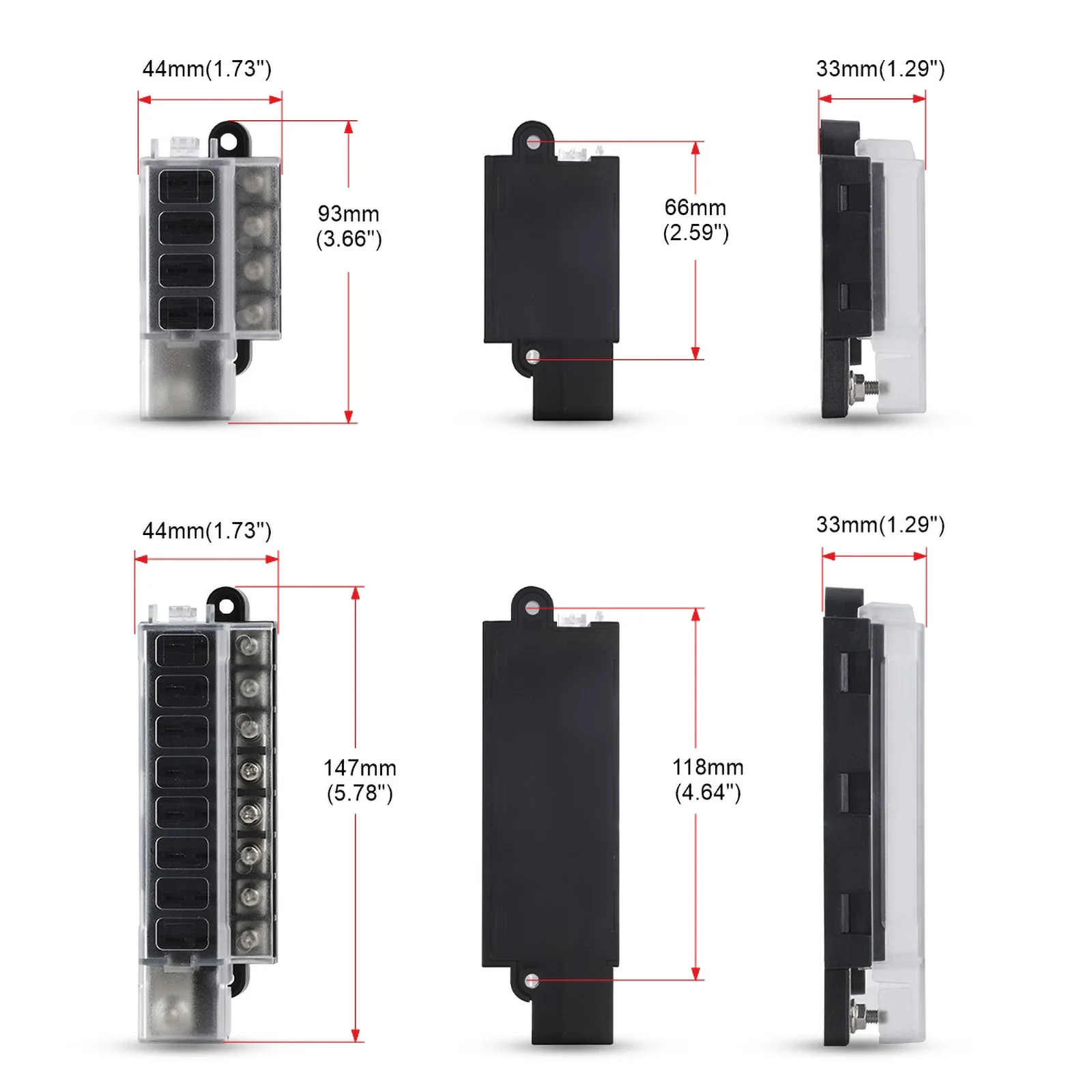 12V 24V Car Fuse Accessory 4/8 Way Car Truck Circuit Fuse Box Circuit Breaker Blade Fuses Circuit Standard ATO