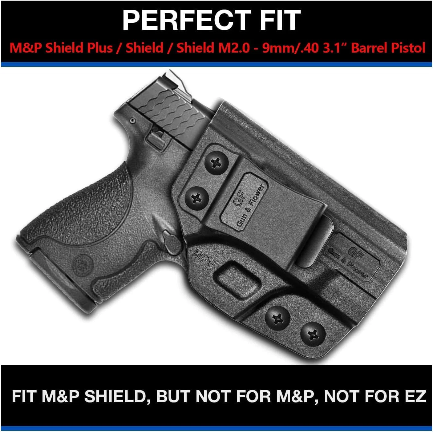 For M&P Shield  Plus,Shield .40 3.1''|Smith Wesson Shield 9mm/Shield M2.0,Holster,IWB Polymer Concealed Carry,Right Hand